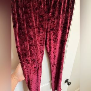 Black heart Women’s Plus size 3 Merlot wine velvet leggings